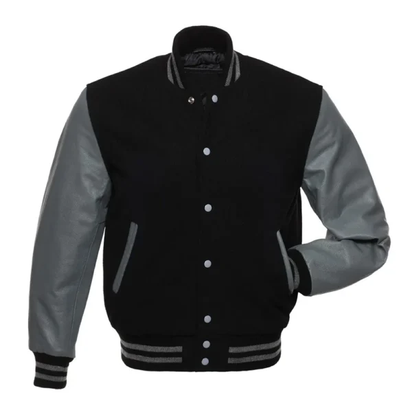 Black and Grey Varsity Jacket