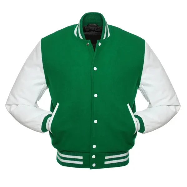 Green and White Varsity Jackets