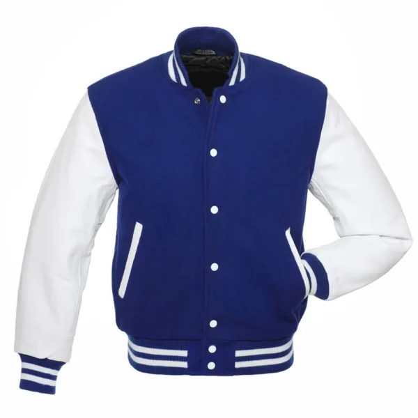 Royal and White Varsity Jacket