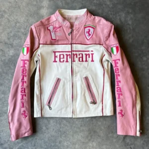 Ferrari-Pink-Leather-Jacket