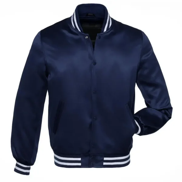 Navy Satin Jacket