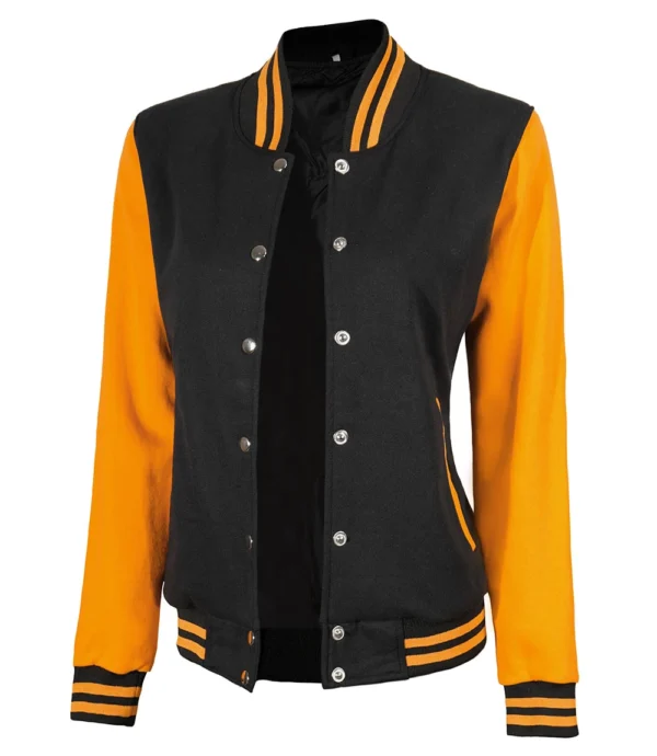 Women Yellow and Black Varsity Jackets