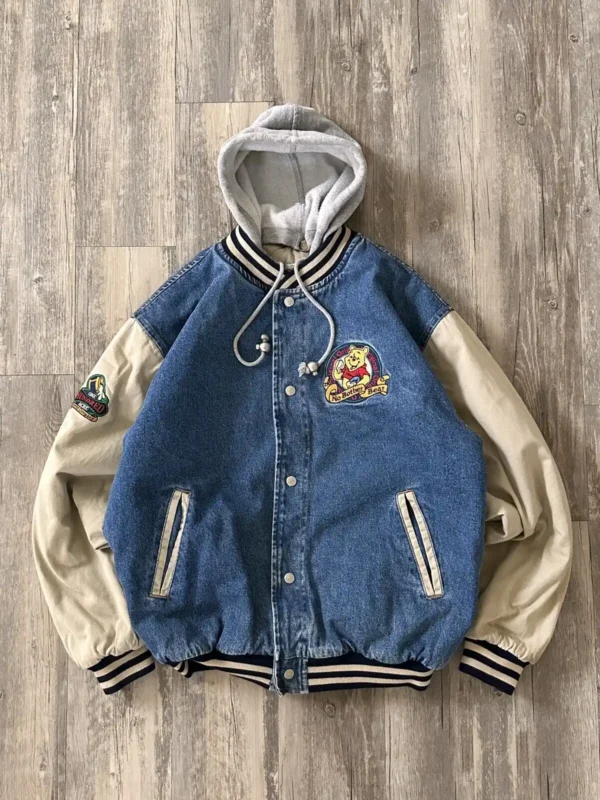 Xxxtentacion-Disney-Vintage-Winnie-The-Pooh-Varsity-Denim-Jacket