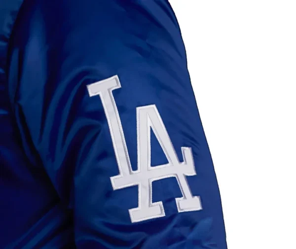 Blue Los Angeles Dodgers Satin Baseball Jacket