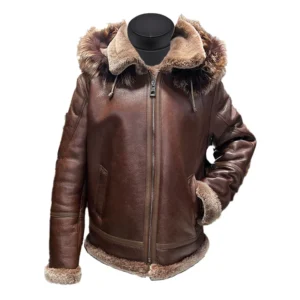 Felix Brown Bomber Leather Jacket