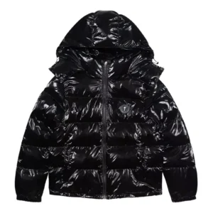 Trapstar Irongate Hooded Puffer Gloss Black Jacket