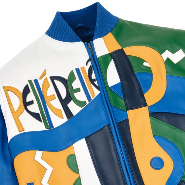 Blue Pelle Pelle Picasso Plush Leather Jacket