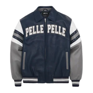 Pelle Pelle Navy Arches Leather Jacket