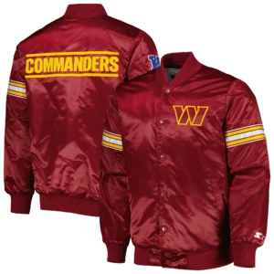 Washington-Commanders-Satin-Bomber-Jacket